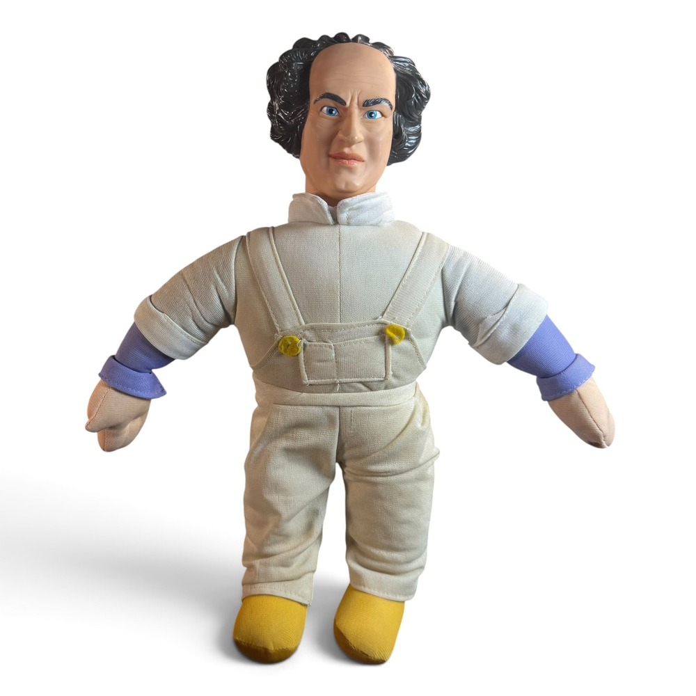 Vintage 1999 The Three Stooges Larry Fine Plush Doll Play-By-Play 12 Inch Figure